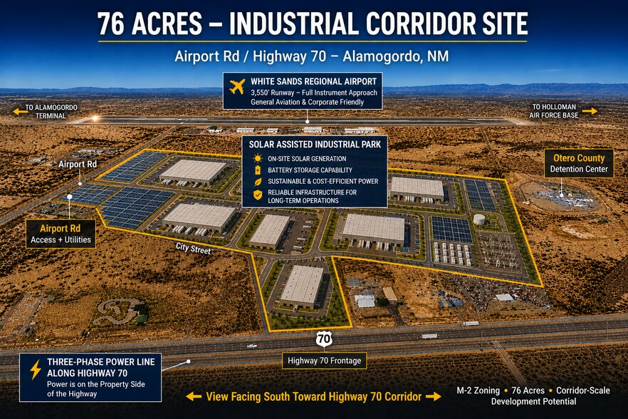 More Photos Of Hwy 70 Frontage w/dual access on Airport Rd, Alamogordo Land For Sale