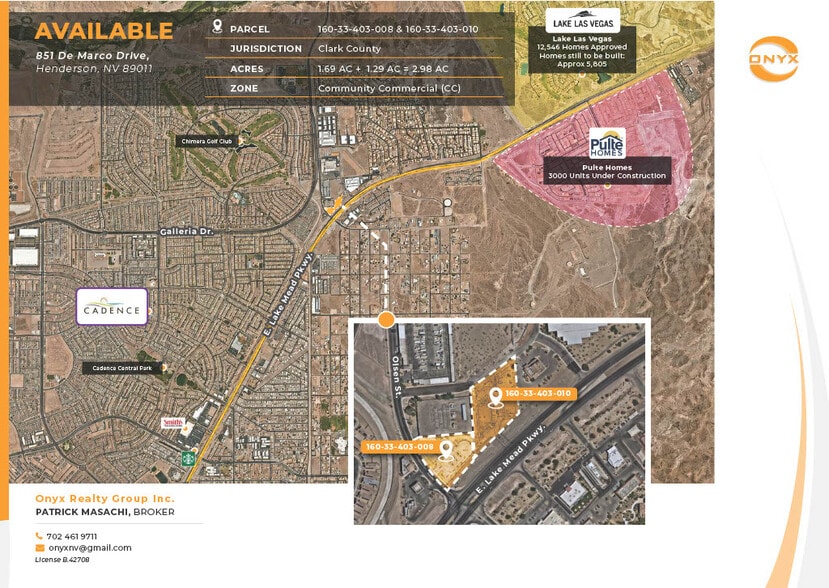 Primary Photo Of Lake Mead Pkwy and Olsen, Henderson Land For Sale