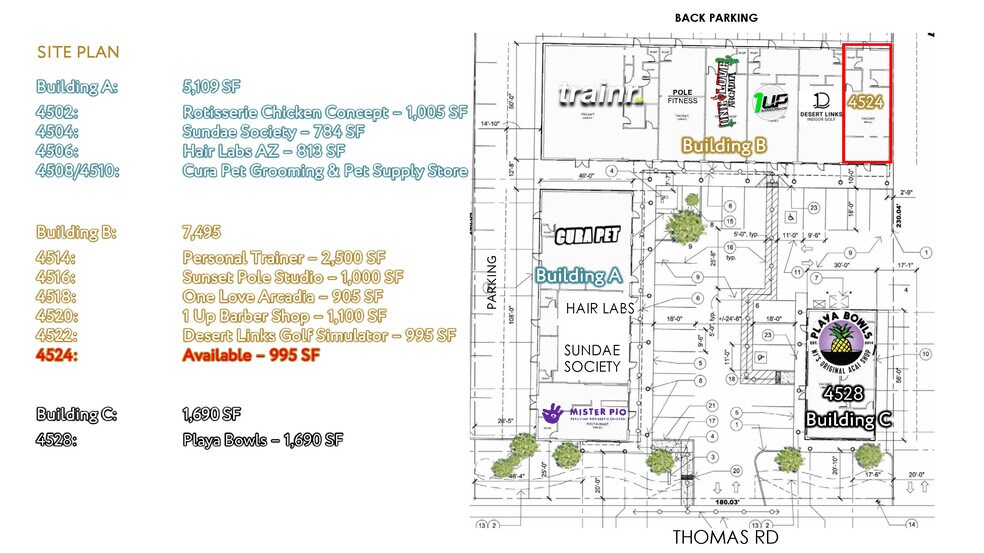 More Photos Of 4502-4528 E Thomas Rd, Phoenix Unknown For Lease
