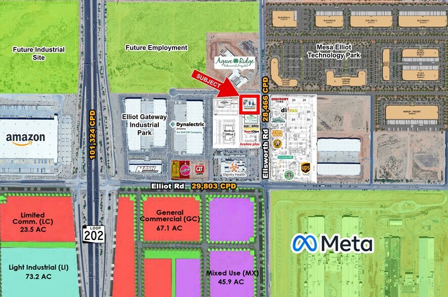 More Photos Of N/ NWC Ellsworth Rd & Elliot Rd, Mesa General Retail For Sale