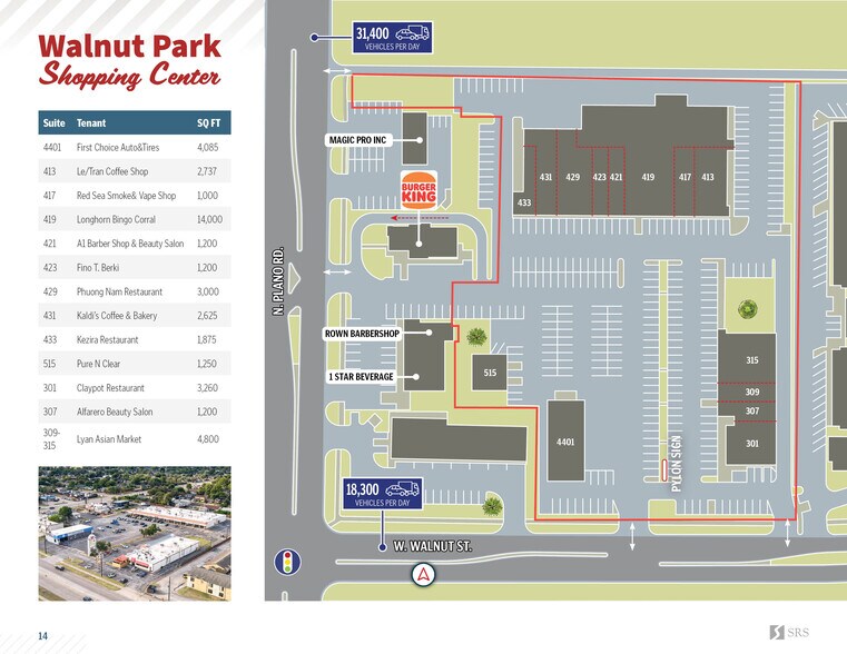 More Photos Of 4401-4425 West Walnut Street, Garland Storefront For Sale