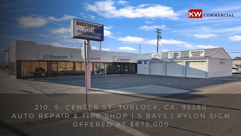 Primary Photo Of 210 S Center St, Turlock Auto Repair For Sale