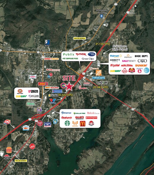 More Photos Of 23730 John T Reid Pky, Scottsboro Land For Lease