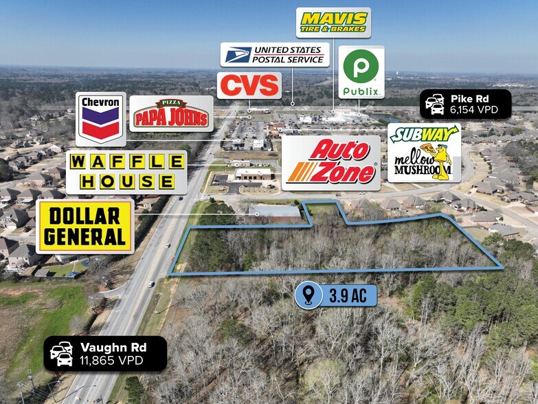 More Photos Of adj. to 9711 Vaughn Road Rd, Pike Road Land For Sale