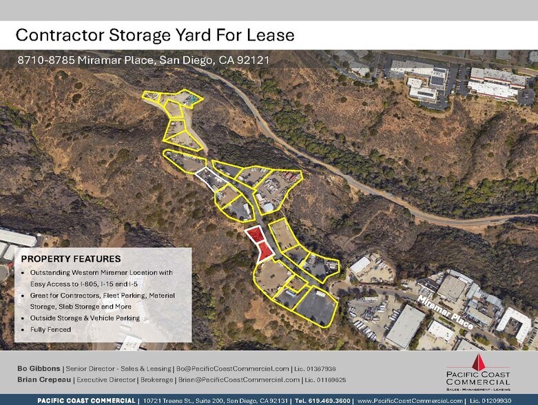 More Photos Of 8760 Miramar Pl, San Diego Contractor Storage Yard For Lease