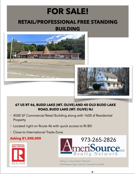 More Photos Of 67 US Highway 46, Budd Lake Storefront Retail Office For Sale