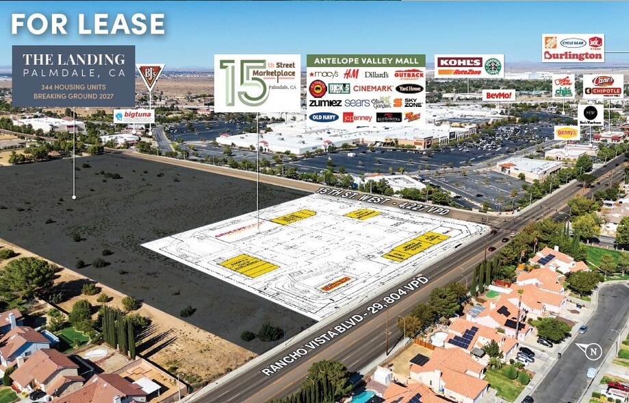 Primary Photo Of Rancho Vista Blvd @ 15th Street West, Palmdale General Retail For Lease