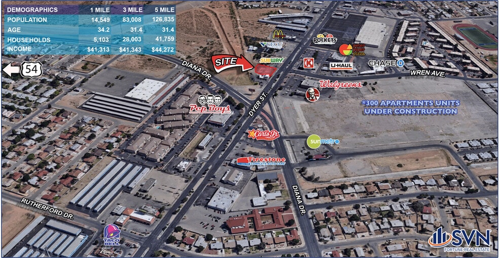 More Photos Of 9411 Dyer St, El Paso Storefront For Lease