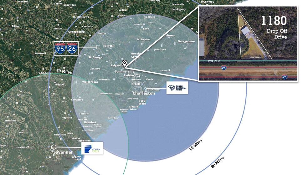 More Photos Of 1180 Drop Off Dr, Summerville Showroom For Lease