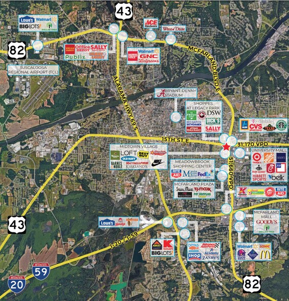 More Photos Of 1410 McFarland Blvd E, Tuscaloosa Land For Lease