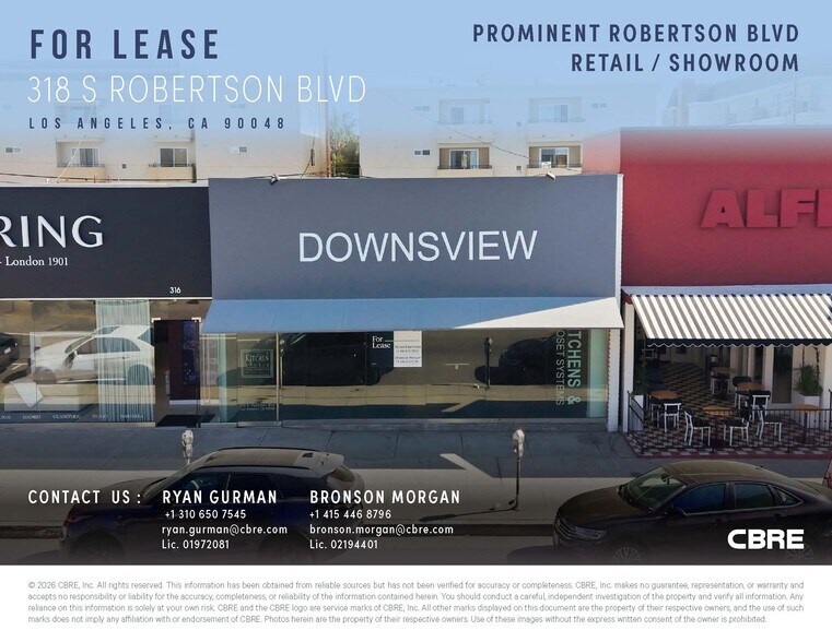 More Photos Of 316-318 S Robertson Blvd, Los Angeles General Retail For Lease