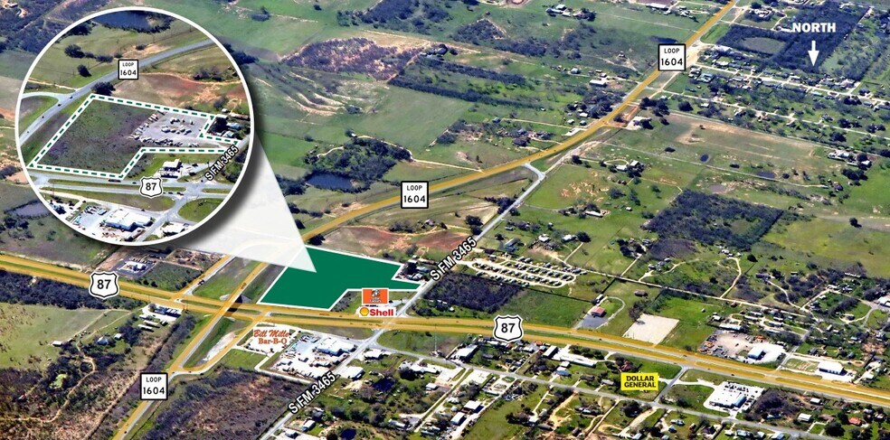 Primary Photo Of 12198 US Highway 87 East At Loop 1604, Adkins Land For Sale