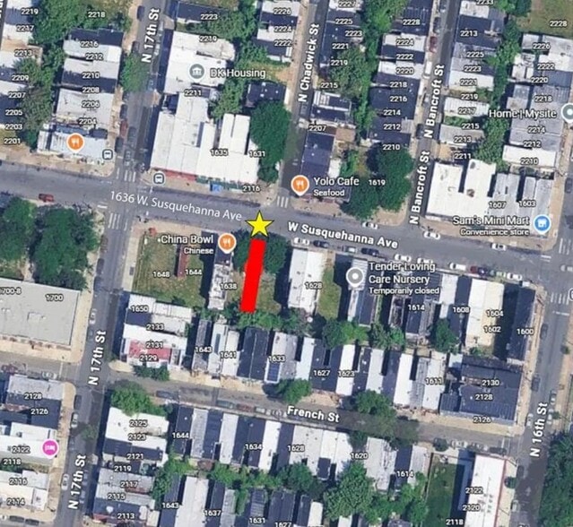 Primary Photo Of 1636 W Susquehanna Ave, Philadelphia Land For Sale