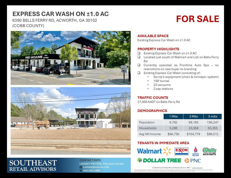 Primary Photo Of 6390 Bells Ferry Rd, Woodstock Carwash For Sale