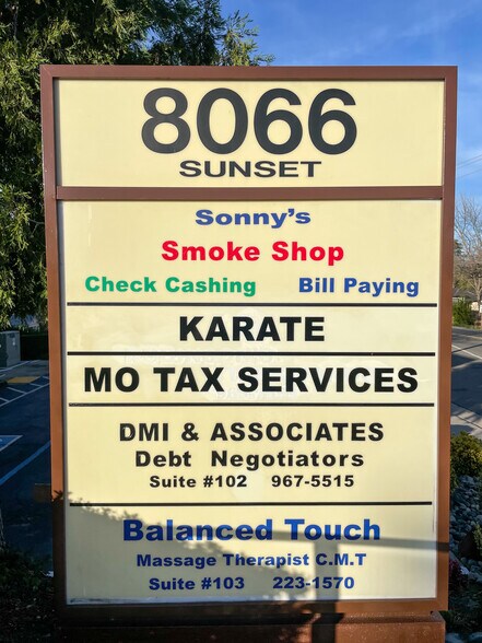 More Photos Of 8066 Sunset Ave, Fair Oaks Storefront Retail Office For Lease