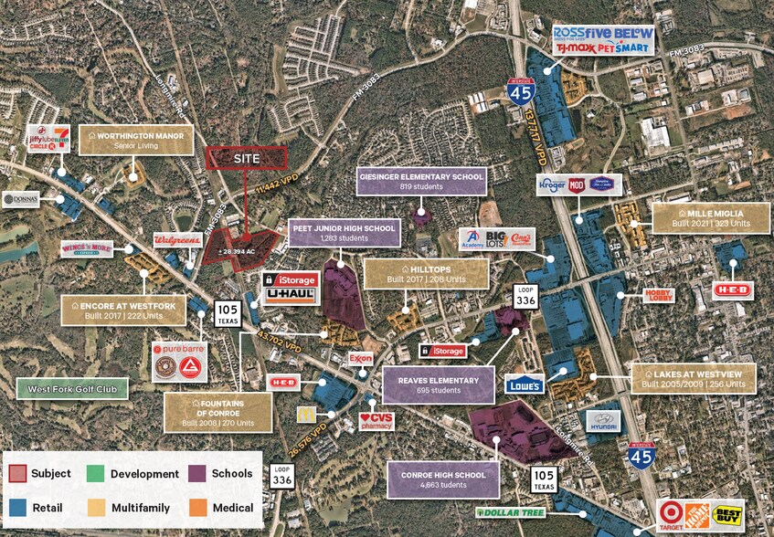 More Photos Of SEQ of FM 3083 and Longmire rd, Conroe Land For Sale