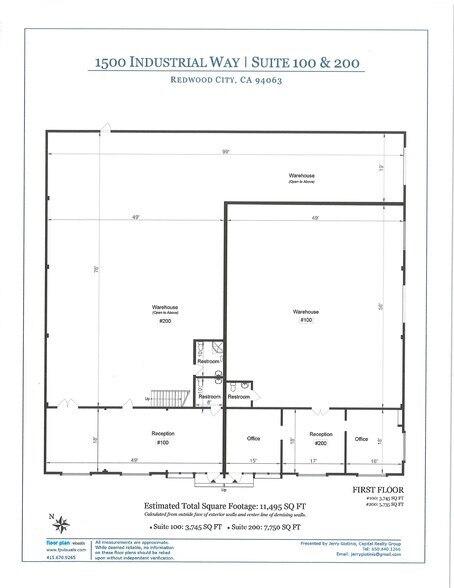 More Photos Of 1500 Industrial Way, Redwood City Manufacturing For Lease