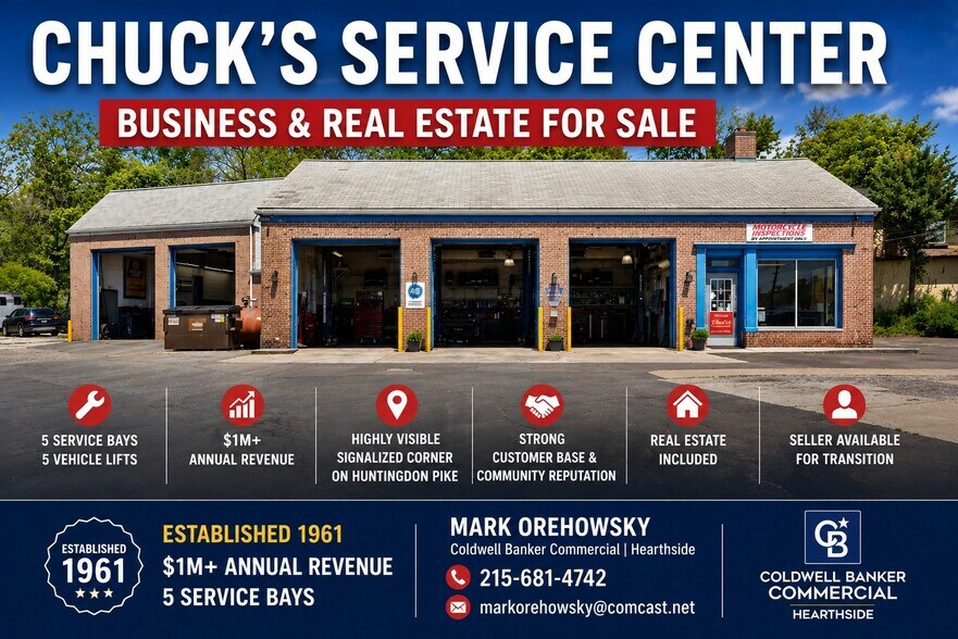 More Photos Of 2304 Huntingdon Pike, Huntingdon Valley Auto Repair For Sale