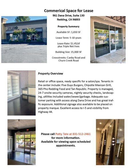 More Photos Of 960-961 Dana Dr, Redding Storefront Retail Office For Lease