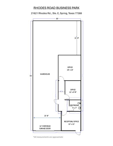 More Photos Of 21621 Rhodes Rd, Spring Warehouse For Lease