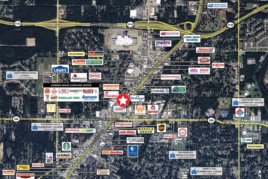 More Photos Of 9124 Mansfield Rd, Shreveport General Retail For Sale
