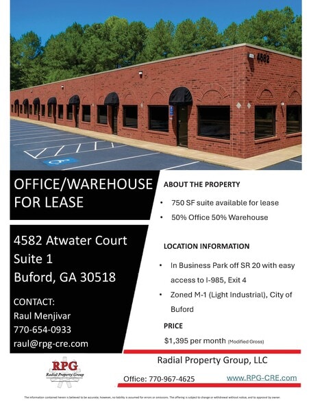 More Photos Of 4582 Atwater Ct, Buford Light Distribution For Lease