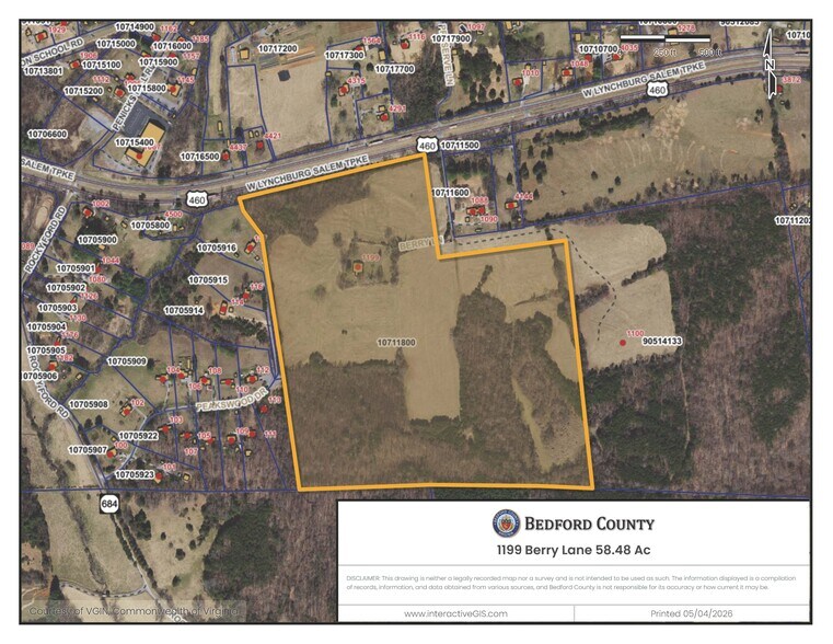 Primary Photo Of 1199 Berry Ln, Thaxton Land For Sale