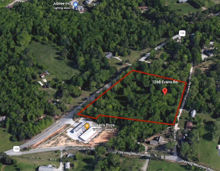 Primary Photo Of GA Hwy 124 & 1268 Evans Rd, Hoschton Land For Sale