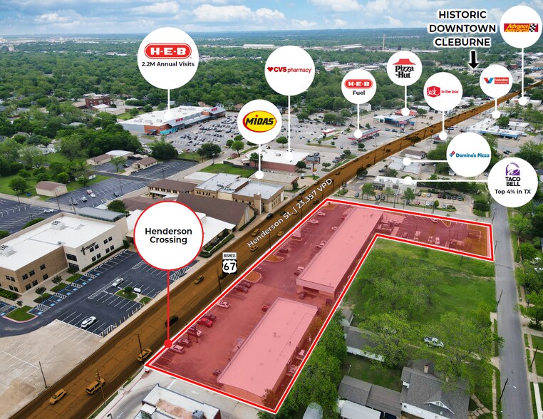 More Photos Of 713-725 W Henderson St, Cleburne General Retail For Sale