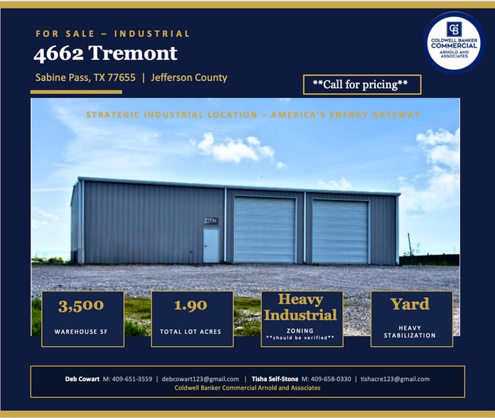 Primary Photo Of 4662 Tremont St, Sabine Pass Industrial For Sale