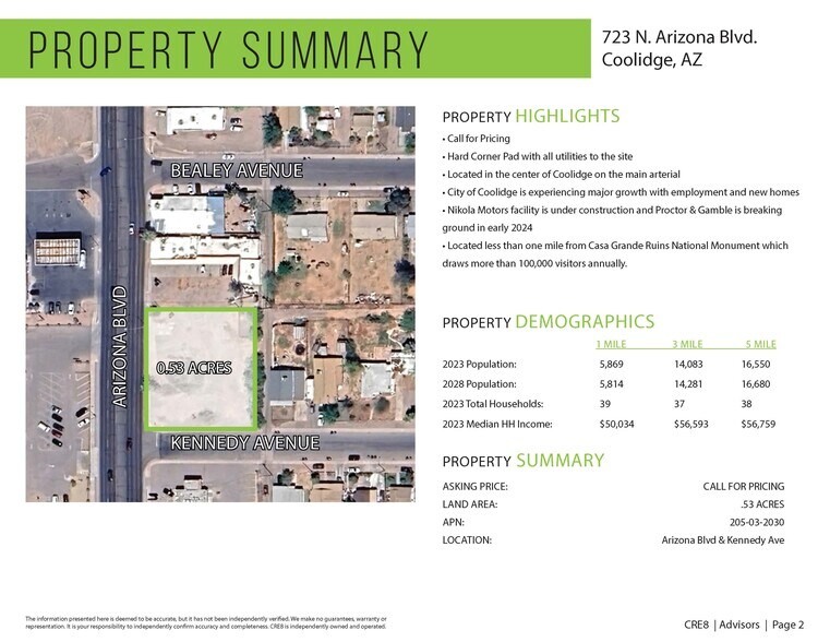 More Photos Of 723 Arizona, Coolidge Land For Sale