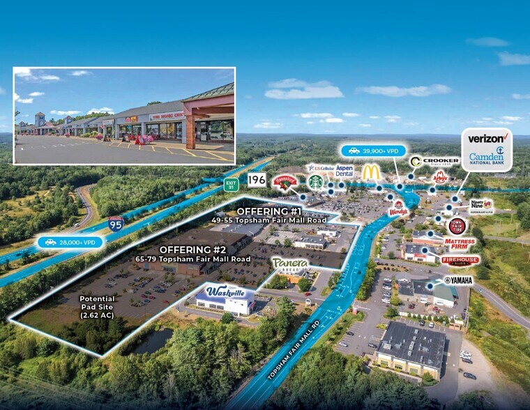 Primary Photo Of 49-55 Topsham Fair Mall Rd, Topsham Freestanding For Sale