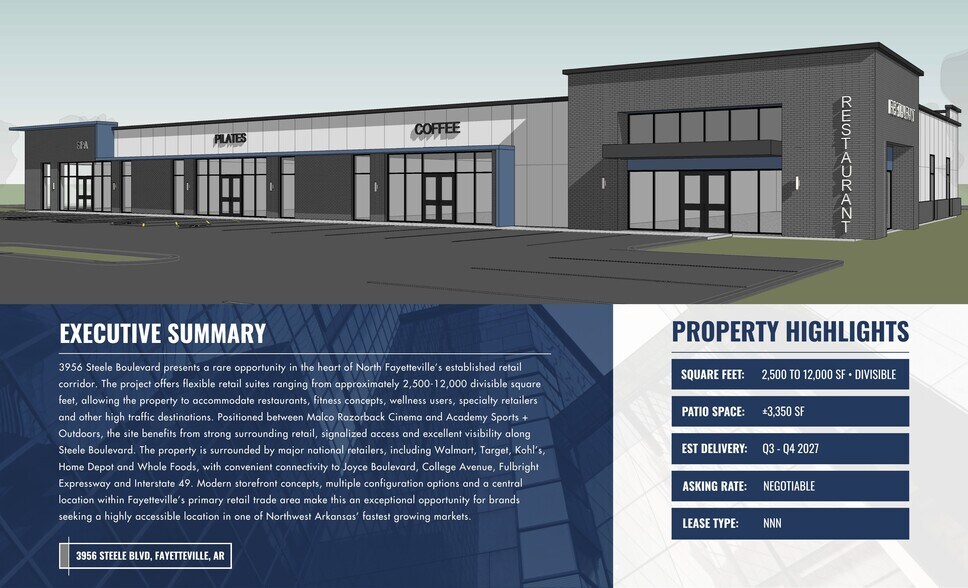 More Photos Of 3956 N Steele Blvd, Fayetteville Storefront For Lease