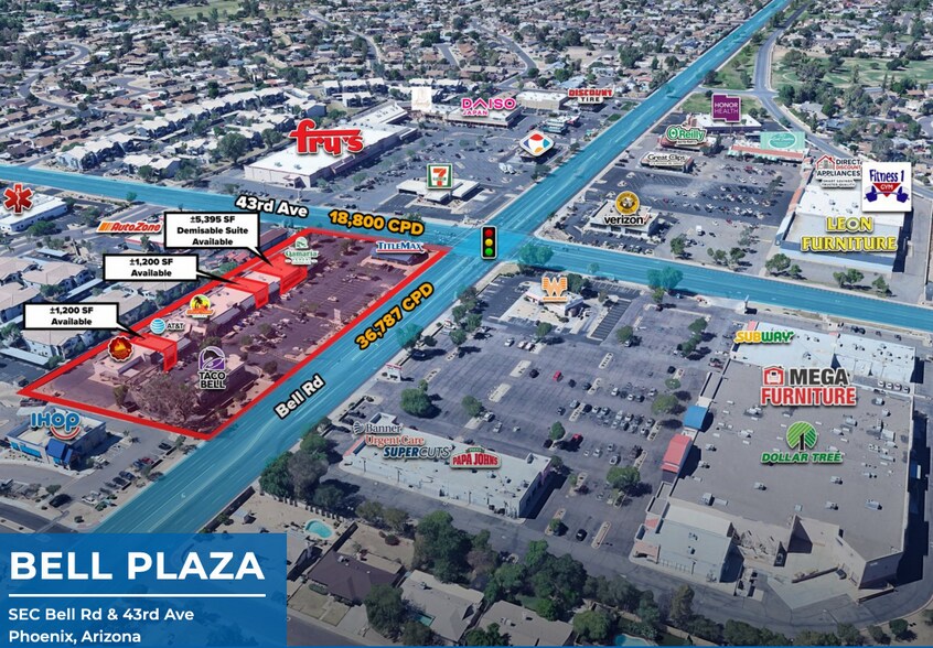 Primary Photo Of 4239-4255 W Bell Rd, Phoenix General Retail For Lease