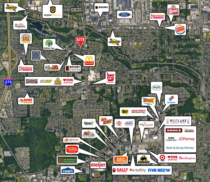 More Photos Of 37466-37522 Ann Arbor Trl, Livonia Storefront For Lease