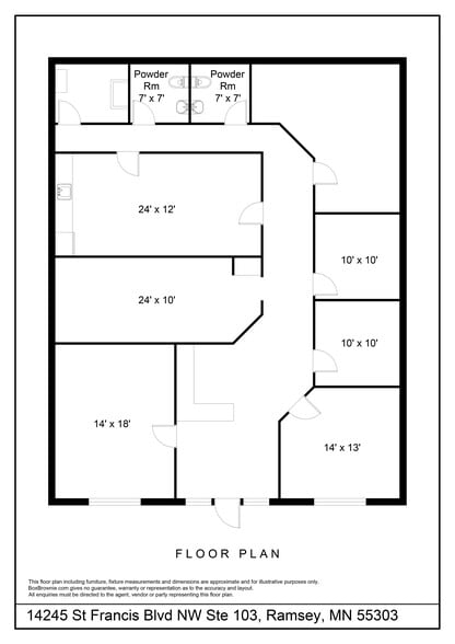 More Photos Of 14245 Saint Francis Blvd, Ramsey Office For Sale