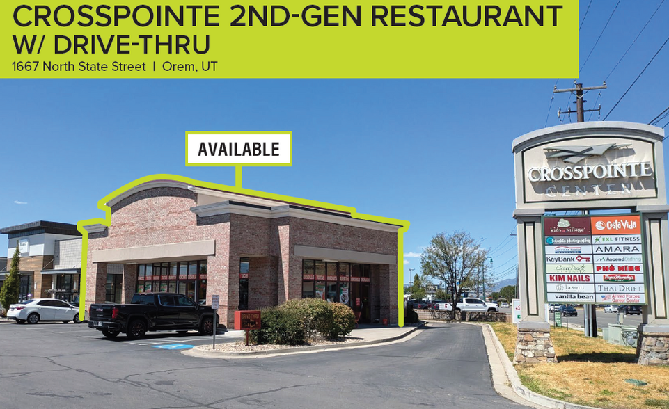 Primary Photo Of 1667 N State St, Orem Fast Food For Lease