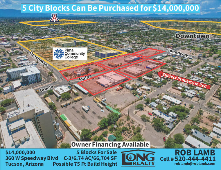 Primary Photo Of 360 W Speedway Blvd, Tucson Land For Sale