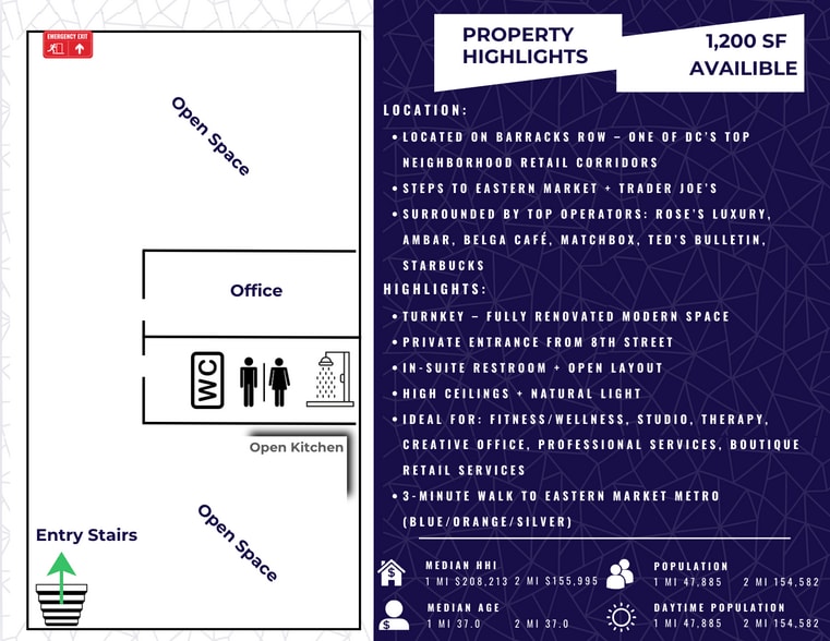 More Photos Of 413-415 8th St SE, Washington Storefront Retail Office For Lease
