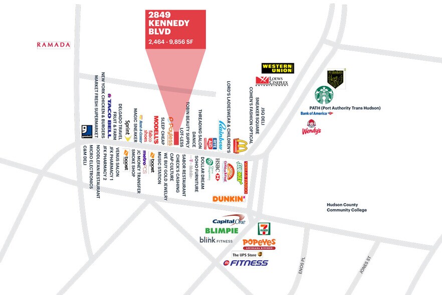 More Photos Of 2849 Kennedy Blvd, Jersey City Storefront Retail Office For Sale