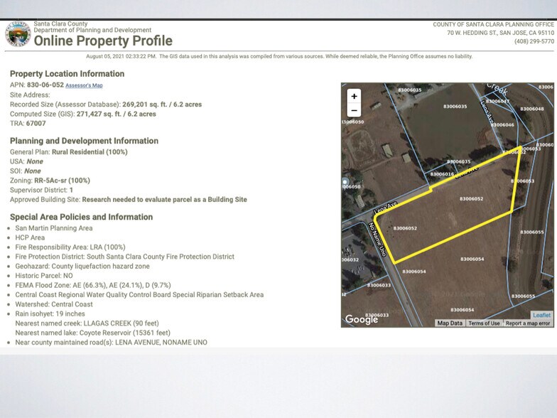 More Photos Of 797 Lena Ave, Gilroy Land For Sale