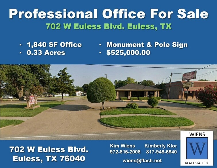 Primary Photo Of 702 W Euless Blvd, Euless Office Residential For Sale