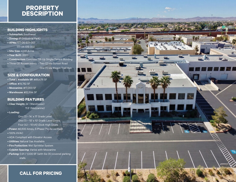 More Photos Of 4270 W Wagon Trail Ave, Las Vegas Warehouse For Sale