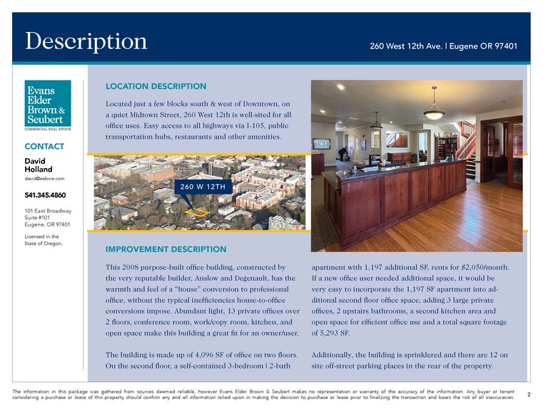 More Photos Of 260 W 12th Ave, Eugene Office For Sale