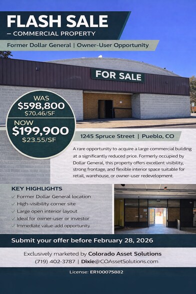 Primary Photo Of 1245 Spruce St, Pueblo Storefront For Sale