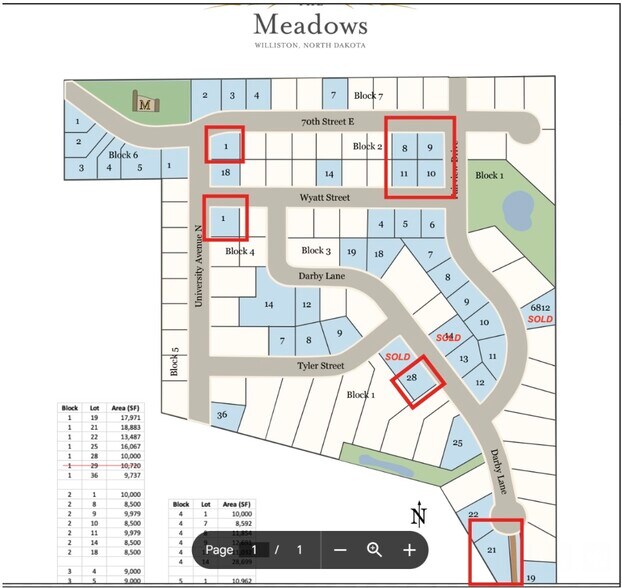 More Photos Of The Meadows Subdivision, Williston Land For Sale