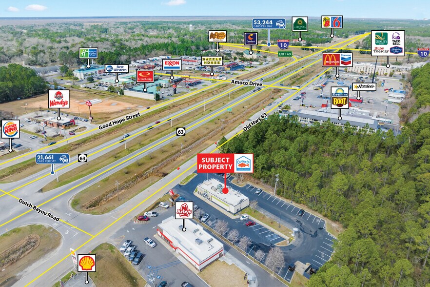 More Photos Of 6600 N Highway 63, Moss Point Fast Food For Lease