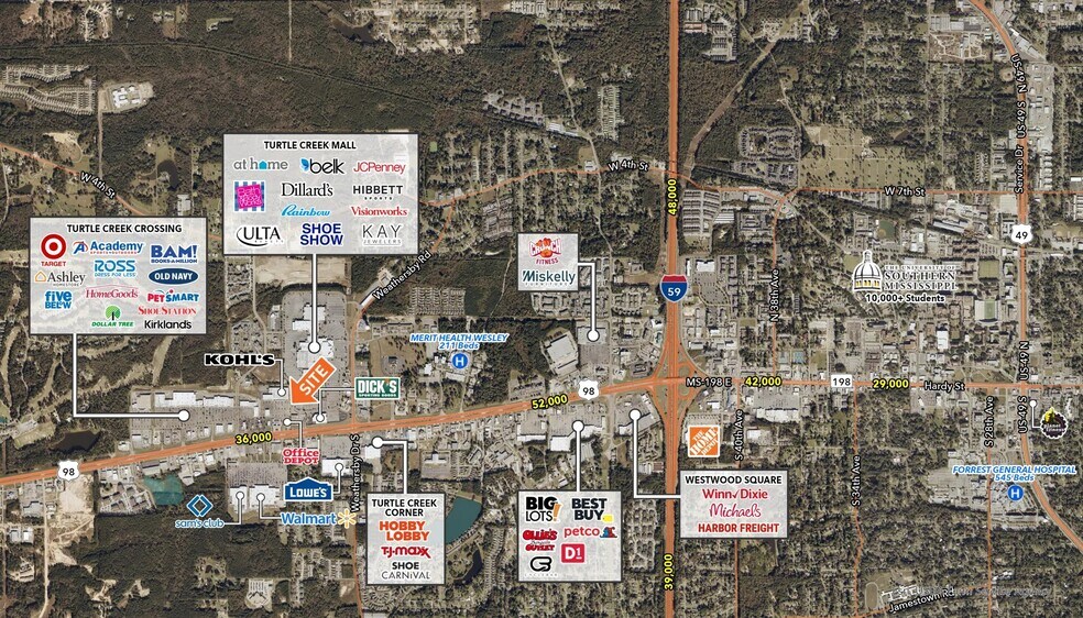 More Photos Of 6109 U S Highway 98, Hattiesburg Land For Lease