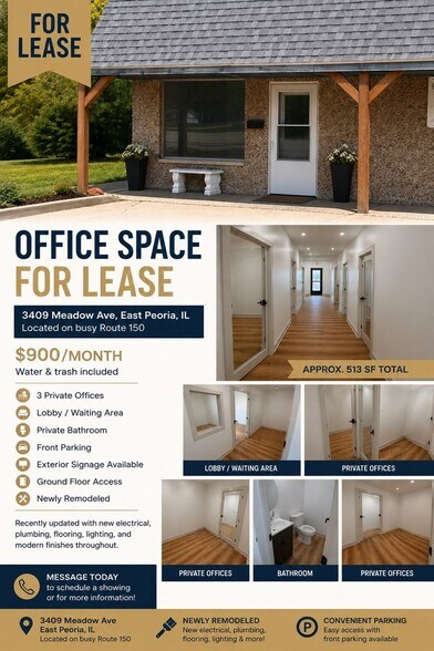 Primary Photo Of 3409 Meadow Ave, East Peoria Office For Lease