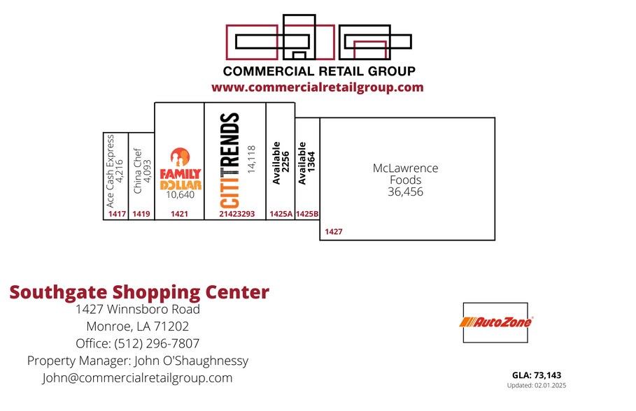 More Photos Of 1419-1425 Winnsboro Rd, Monroe Storefront For Lease